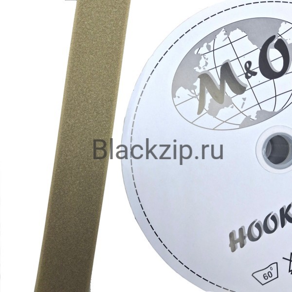 Велкро лента 50мм M&O, Тан, 100% нейлон, ПЕТЛЯ