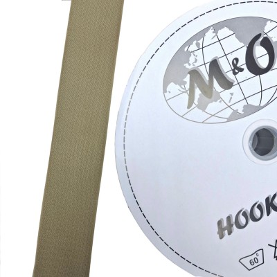 Велкро лента 50мм M&O, Тан, 100% нейлон, КРЮЧОК