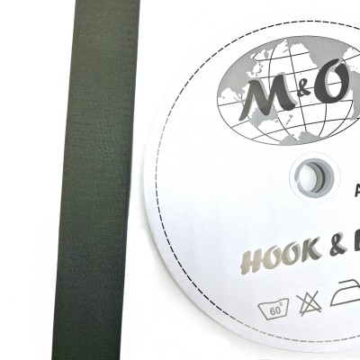 Велкро лента 50мм M&O, Олива, 100% нейлон, КРЮЧОК
