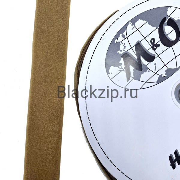 Велкро лента 50мм M&O, Койот Браун, 100% нейлон, ПЕТЛЯ