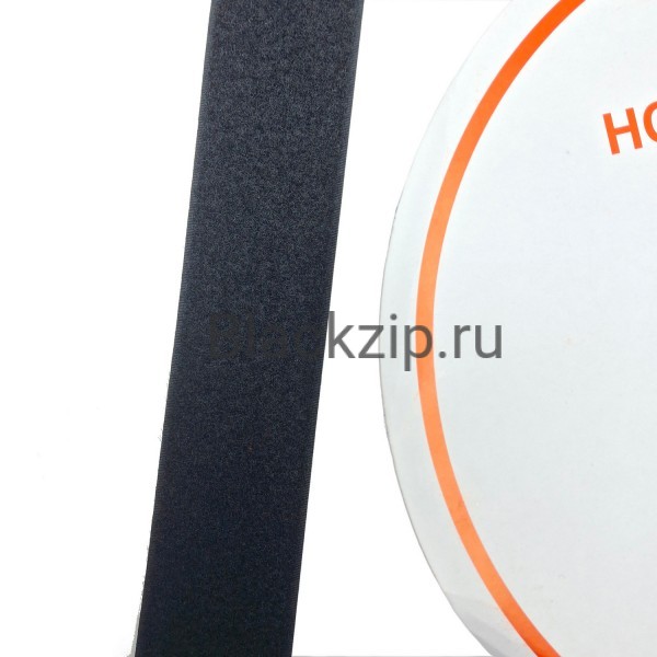 Велкро лента 50мм, Черный, 100% нейлон, Рулон 25м, петля.