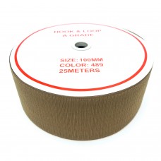 Велкро лента 100 мм, Койот, 100% нейлон, Рулон 25м, крючок.