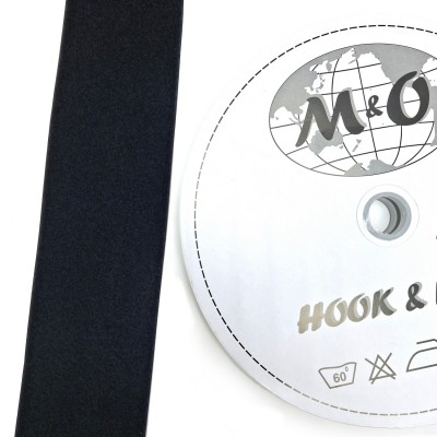 Велкро лента 100мм M&O, Черная, 100% нейлон, ПЕТЛЯ